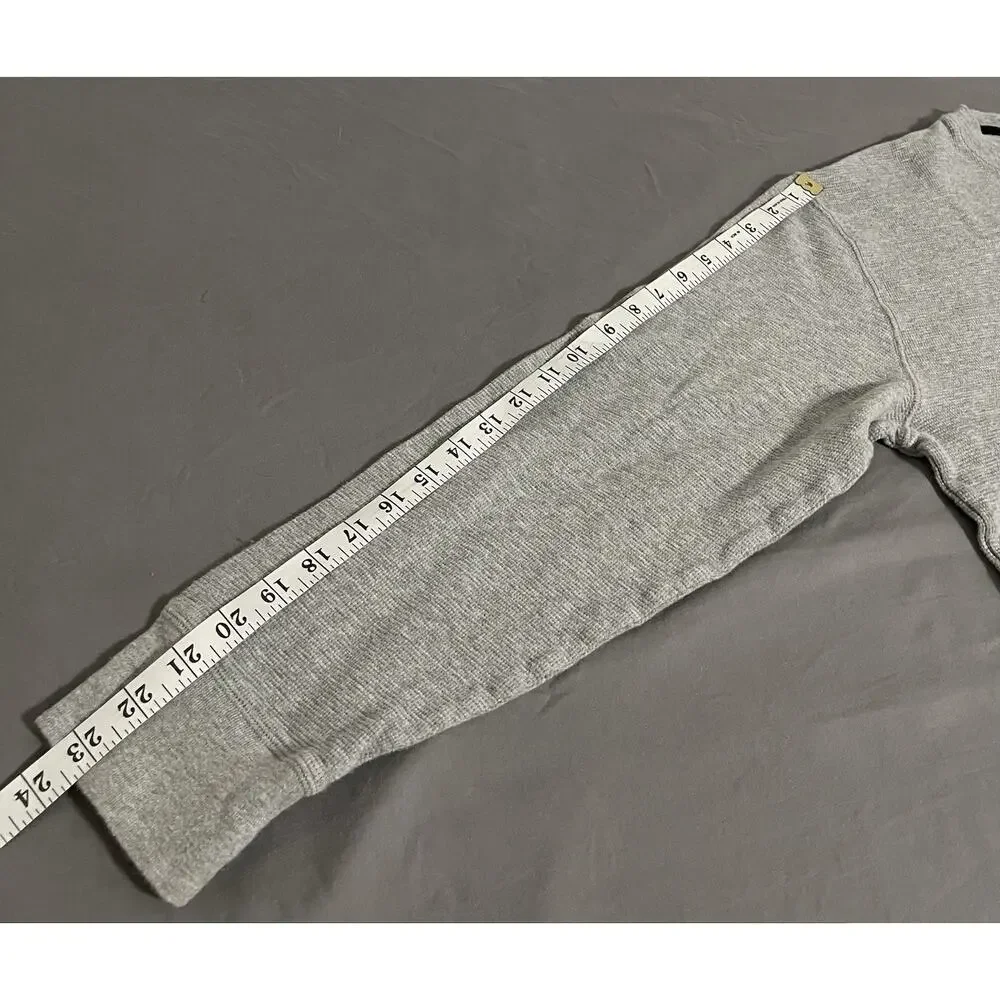 Polo Ralph Lauren Mens XL Gray Waffle Knit Crewneck Cotton Logo Sweater